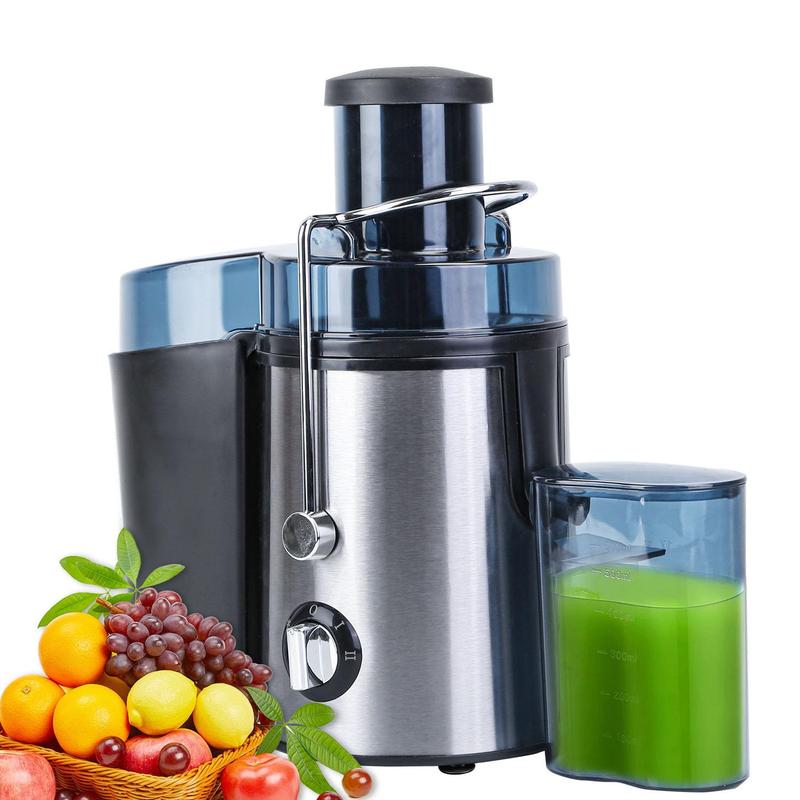 1000W entsafter und mixer, Kaltentsafter & Mixer 2-in-1, Entsafter für Obst und Gemüse mit 65mm Einfüllöffnung, 2 Geschwindigkeiten, Knopfsteuerung, Edelstahl Klingen, 1500ml Saftbehälter