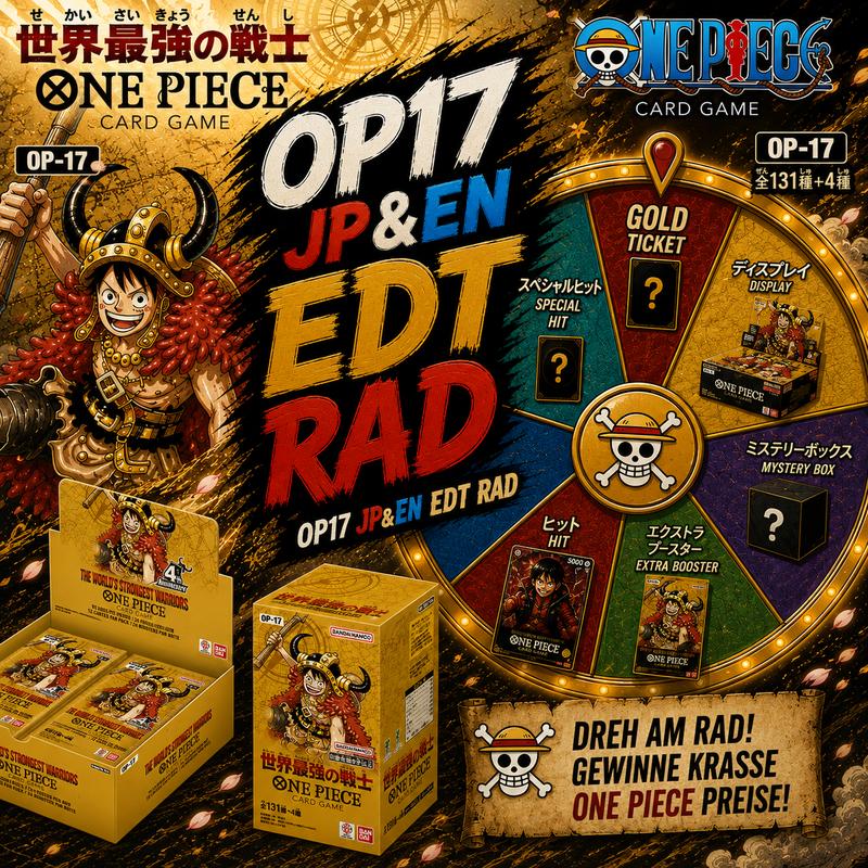 10x OP17 MIX JP&EN EDT ENGLISCH BREAKDANCE MYSTERY One Piece Sammelkarten