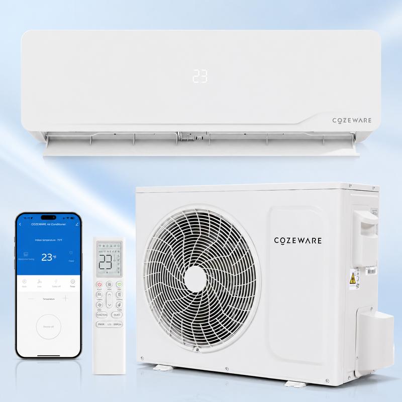 12.000 BTU (3,5 kW) Split-Klimaanlage mit Wärmepumpe, wandmontierte Klimaanlage mit Invertertechnologie und Steuerung per WLAN‑App, 4D Air Wing‑Technologie, 8 Betriebsmodi – für alle saisonalen Bedürfnisse