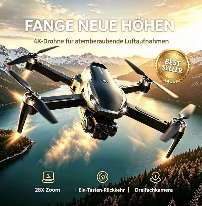2026 M8 Pro Drohne & 4K Kamera, GPS & 5G WiFi FPV, bürstenloser Motor, optischer Flow Hover, intelligente Hindernisvermeidung, automatische Rückkehr, 360° Stuntrolle, Dual-Batterien enthalten