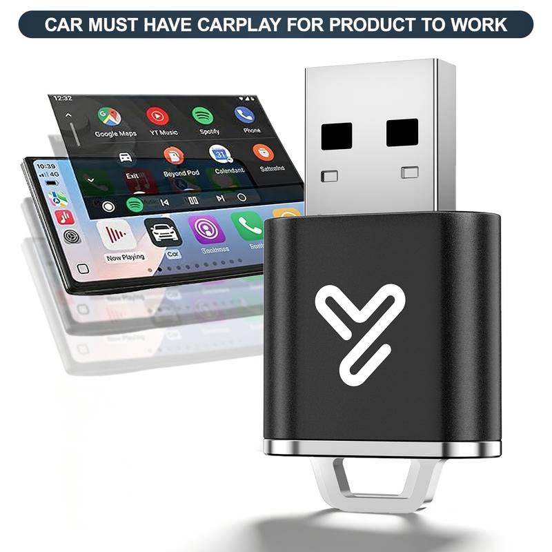 2026 Wireless CarPlay Adapter – Dieser Adapter zeichnet sich durch ein ultrakompaktes Design aus und wandelt kabelgebundenes CarPlay/Android Auto in eine drahtlose Verbindung um.