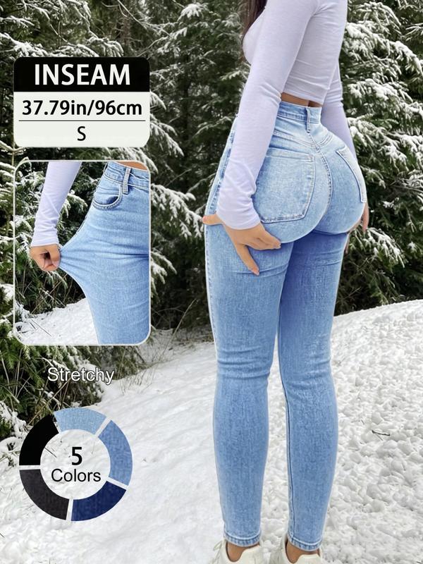 20789# Neue elegante Damenhose mit hoher Taille und schlanker Passform, einfarbige lange Hose mit Knopfverschluss, ungefüttert und für alle Jahreszeiten