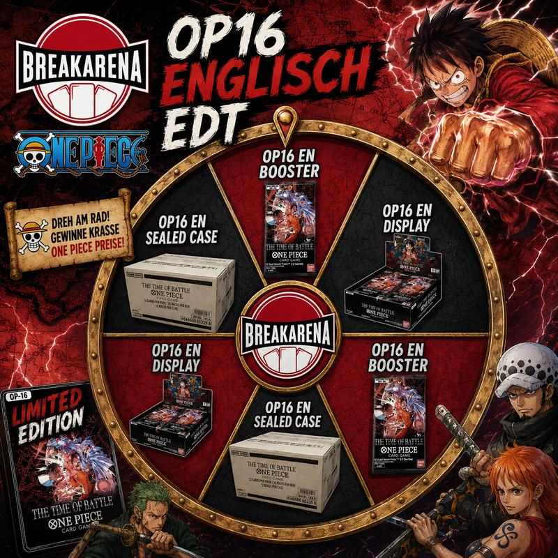 20x OP16 EDT ENGLISCH BREAKDANCE MYSTERY One Piece Sammelkarten