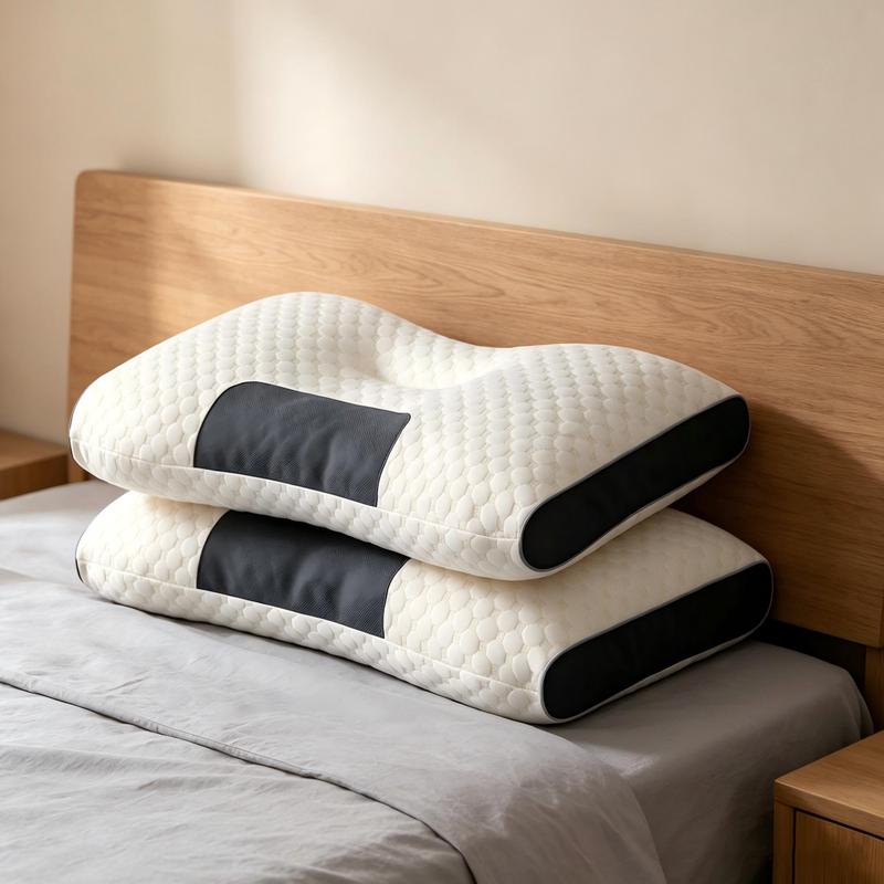 2er-Set ergonomische Kissen – weiche Polyesterfüllung, mit Reißverschluss, waschbar – ideal für zu Hause, im Schlafzimmer und zum Entspannen – Weihnachtsgeschenk