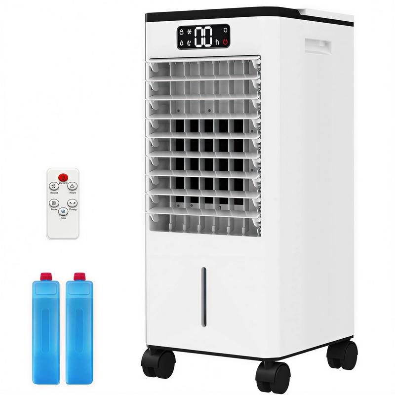 3-in-1 tragbarer Klimaanlagen – Kühler, Ventilator, Luftbefeuchter – Tank 7 L, Timer 12 h, Oscillation 120°, Fernbedienung, leise, effizient, für Schlafzimmer und Wohnzimmer