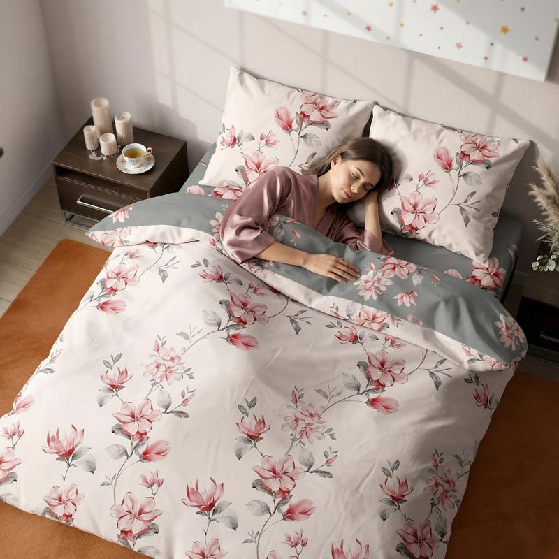 3-teiliges Bettbezug-Set mit Kissenbezügen 80*80cm weiches Bettwäsche-Deckenbezug-Set für Doppelbett King und Super King bequem und maschinenwaschbar