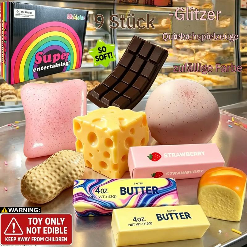 9-teiliges realistisches Anti-Stress-Spielzeugset, sensorische Spielzeuge zur Angstlinderung, ideales Geschenk für Kinder und Erwachsene, Überraschung beim Weihnachts-Unboxing