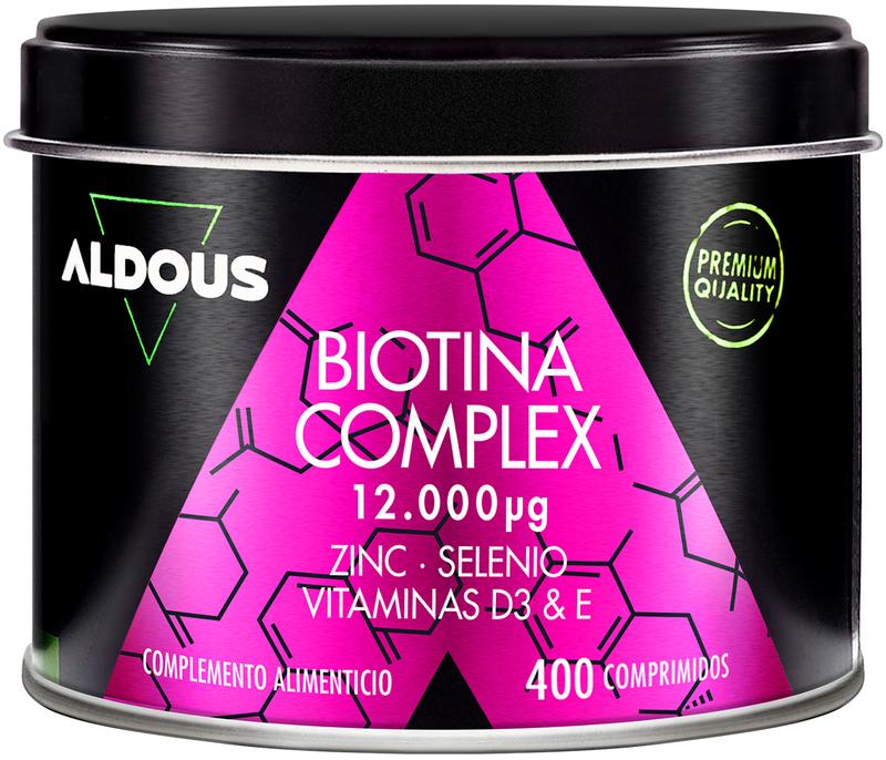 Biotin + Zink + Selen - 400 Tabletten 12.000 µg (Versorgung für 1+ Jahr) - Vitamine für die Haare - Biotin für die Haare, stärkt Haut und Nägel - Mit Vitamin D3 und E - Ohne Zusatzstoffe