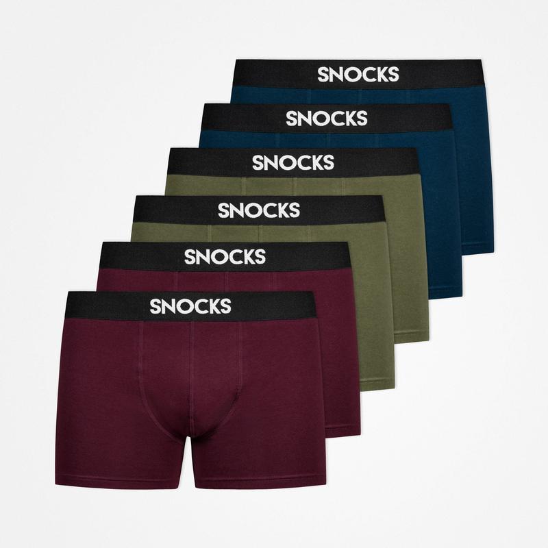 Boxer Mix SNOCKS Herren – 6er Pack Bio Baumwolle, Anti-Loch-Garantie, bunt