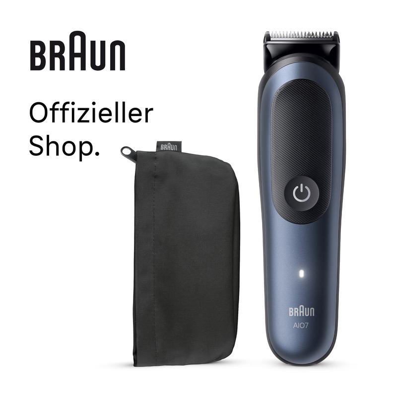 Braun All-in-One Series 7 Elektrischer Rasierer- und Trimmer, 11-in-1 Set, ProBlade, AutoSense, AIO7540