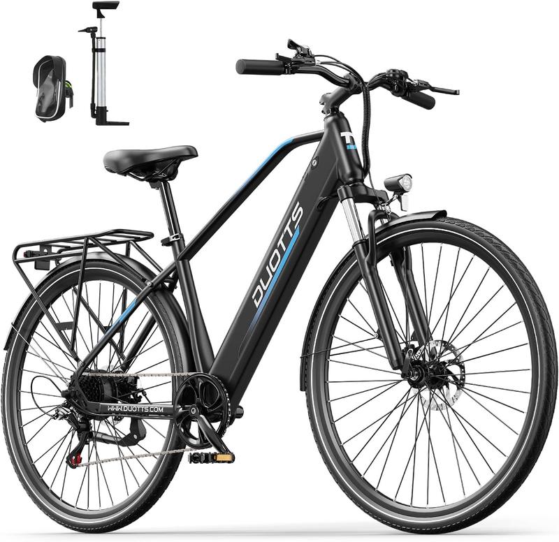 C29 Lite Elektrische Stadtfahrrad für Herren und Damen, 27,5 Zoll E‑Bike mit abnehmbarer integrierter Batterie (486 Wh) und 250 W Motor, 25 km/h & vordere Federung, elektrisches Fahrrad für Erwachsene, 7 Gangschaltung