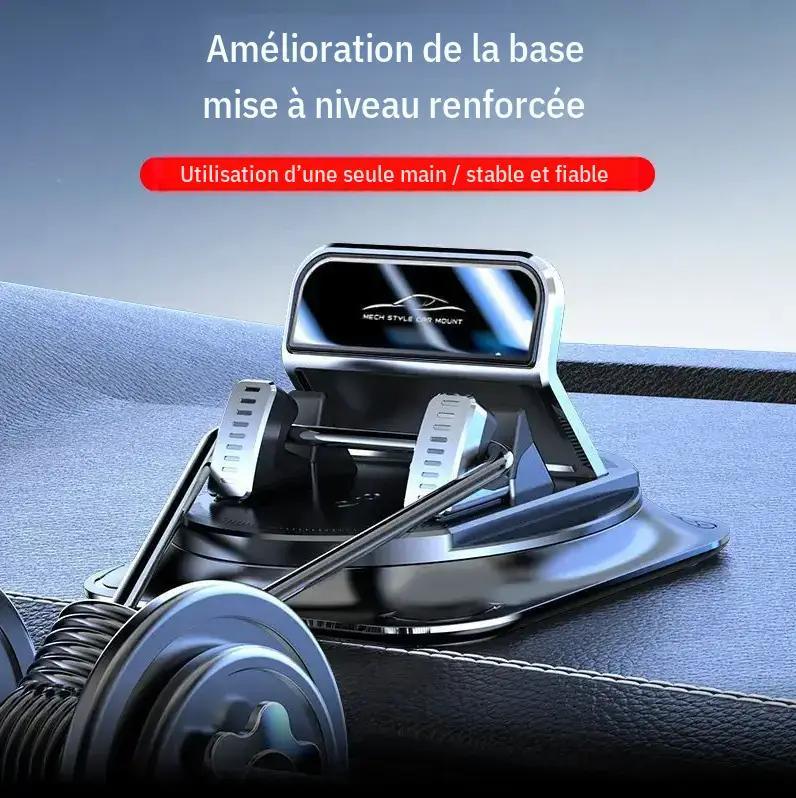 Car phone holder 360 degree rotation, suitablefor car navigation in-car dashboard, horizontaland vertica screen adjustment angle,suctioncup fixed non-slip mobile phone holdersuitable for iPhone and Android