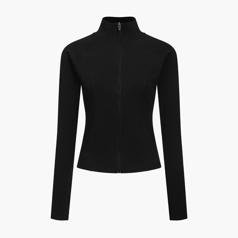 Cfab - Cotton Body Fitted Zipper Jacke