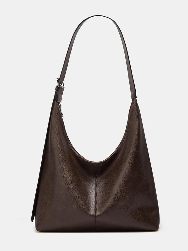 Damen Schultertasche aus einfarbigem PU-Leder, einfache Umhängetasche mit großer Kapazität, lässige, trendige und vielseitige Tasche für den Arbeitsweg, modische Einkaufstasche für Mädchen, PU Tote Bag, elegante Business-Tasche #TOP PICKS