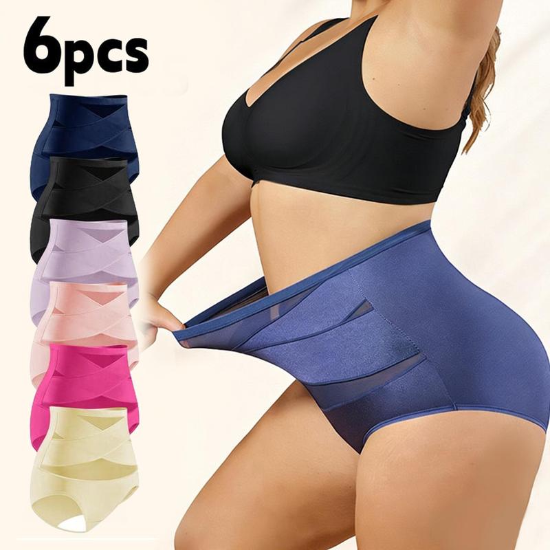 Damen-Shapewear-Slip, transparenter High-Waist-Stil, Shapewear, enge Bauchformende Kompressionsgürtel, schlichte Baumwollunterwäsche mit Schriftaufdruck, große Größen