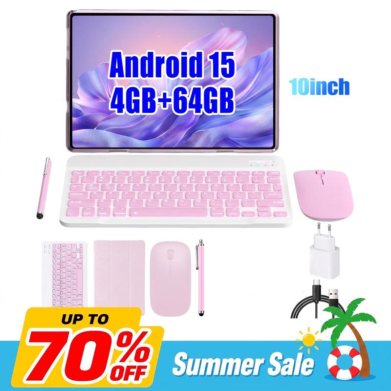 【DealsForYouDays】10,1 Zoll Android Tablet Komplettset – Mit Tastatur, Schutzhülle & Stylus – 13MP Kamera + 5000mAh Akku – Leistungsstark für Arbeit & Studium