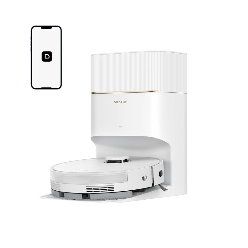Dreame D20 Pro Plus Staubsauger Roboter, 13.000 Pa Saugkraft, DuoBrush für Tierhaare, Corner Clean, Selbstreinigung, Hindernis mit LDS-Navigation & Laser, saugt und wischt, Hartböden & Teppiche