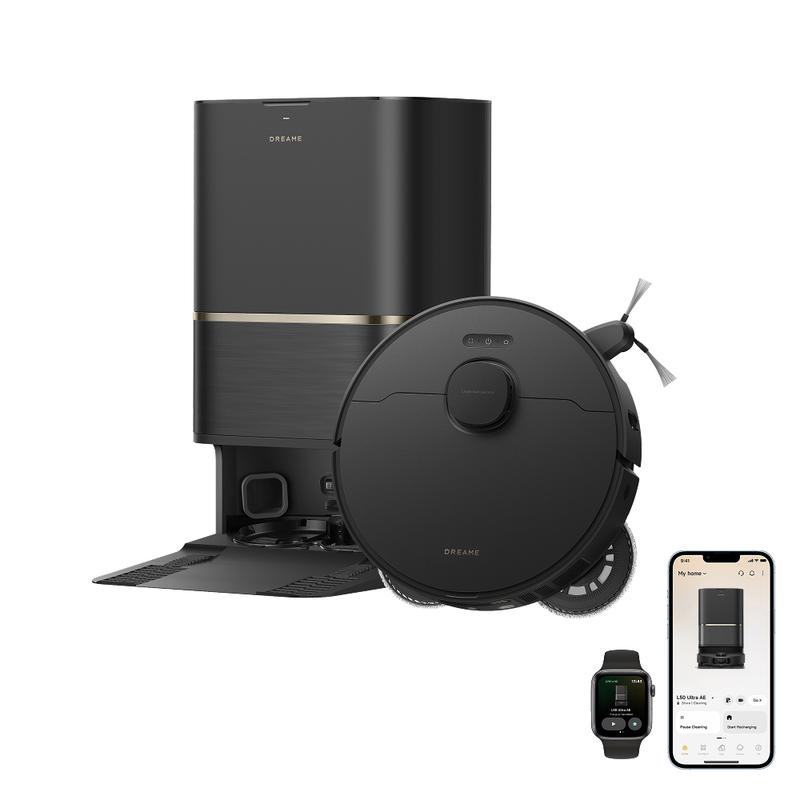 Dreame L50 Ultra AE Saugroboter, 100 °C selbstreinigendes Tuchwäsche, 28.000 Pa | Tiefenreinigung von Ecken und Kanten, TriCut-Bürste, intelligente multifunktionale PowerDock-Ladebasis, LDS-Navigation und Laser-Hindernisvermeidung