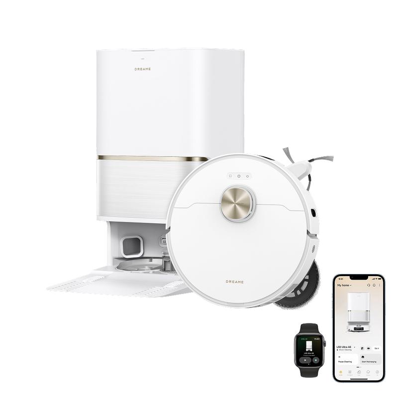 dreame L50 Ultra AE Saugroboter, Mopp Selbstreinigung 100 °C, 28.000 Pa | Ecken/Kanten Tiefenreinigung, TriCut Bürste, smartes Multifunktions PowerDock, LDS Navigation & Laser Hindernisvermeidung