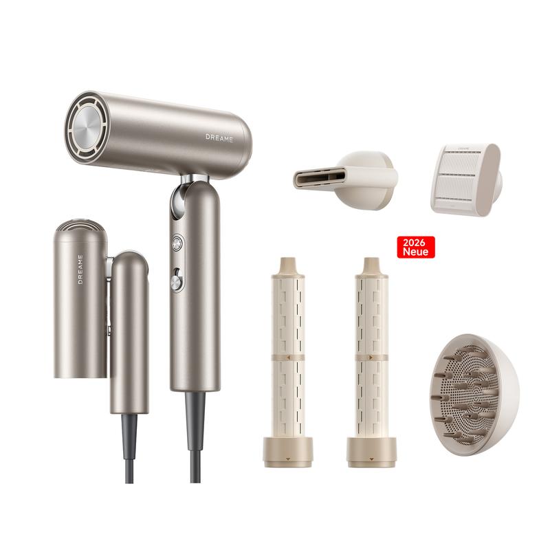 Dreame Pocket Pro Hochgeschwindigkeits-Haartrockner, 3 klappbare Formen, 300 g, 110.000 U/min Motor, 300 Millionen negative Ionen/cm³, konstant 57 °C, 40s NTC-Trocknung, 2026 Neue Version