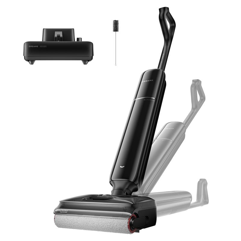 DREAME T12 Pro Nass- und Trockensauger, ultraschlanke 9,85 cm, 25.000 Pa Saugkraft, Heißwäsche bei 95 °C, Trocknung durch Heißluft bei 95 °C, kein Verheddern, streifenfreie Reinigung