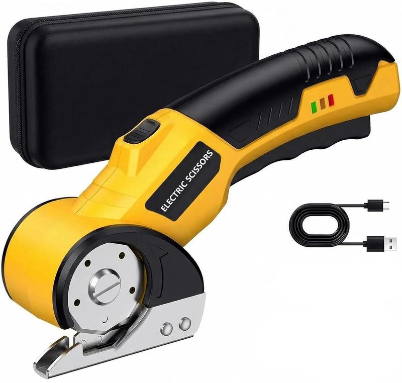Elektrische Schere, kabellose Schere mit USB‑Wiederaufladung, kabelloses elektrisches Werkzeugset, multifunktionale elektrische Schere zum Schneiden von Papier, Kunststoff, Aluminium, Karton, Leder und Stoff, Präzisionsschneidwerkzeug mit Sicherheitsfunkt