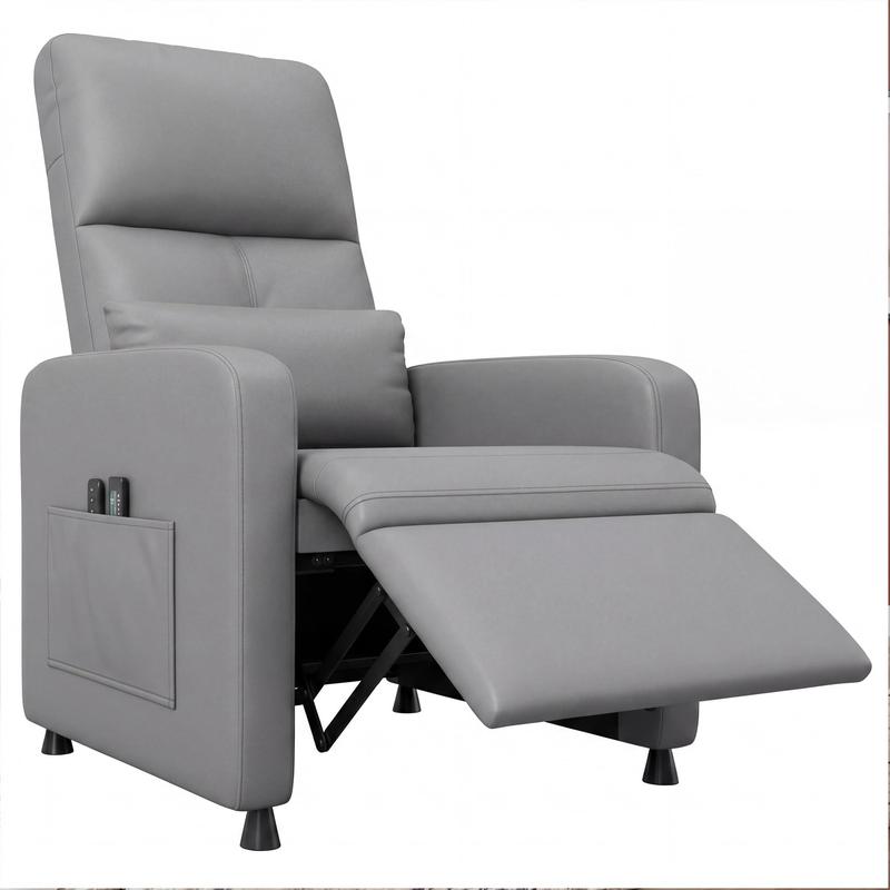 Elektrischer Massagesessel für Freizeit & Heimkino – PU-Leder, Massage- & Heizfunktion, hohe Rückenlehne, dicke Polsterung, breite Armlehnen, USB-Anschluss, Seitentasche – Ergonomisch & belastbar