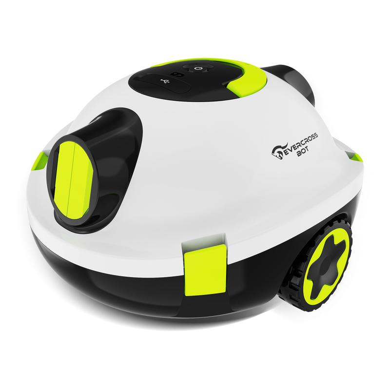EVERCROSS BOT Y10 Kabelloser Poolroboter - Bodenreinigung - 100Min Akkulaufzeit - 120m² Reinigungsfläche - Doppelmotorantrieb - Selbsteinparkfunktion - 180μm Filter
