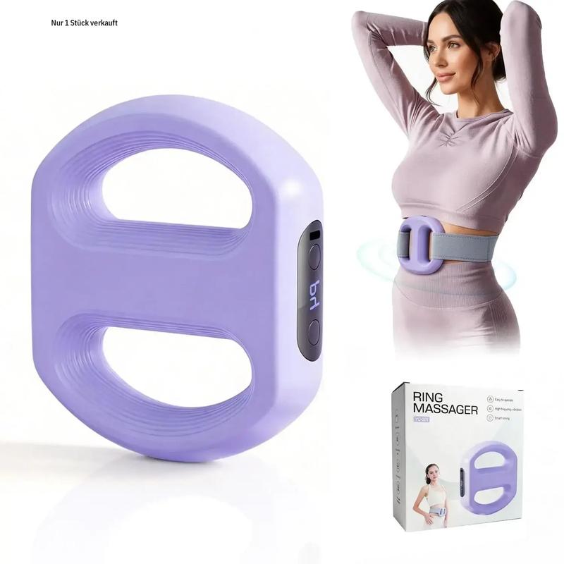 Faszienring Elektrisch Vibrations-Massagegerät Ganzkörper Massagerolle 4 Modi 3 Intensitätsstufen Freihändiger Massage Ring Muskelentspannung Fitness Tool
