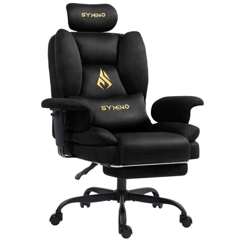 (Fell)SYMINO Sofa Gaming Stuhl, Gamer Stuhl, Ergonomischer Sofa Chair mit Fell