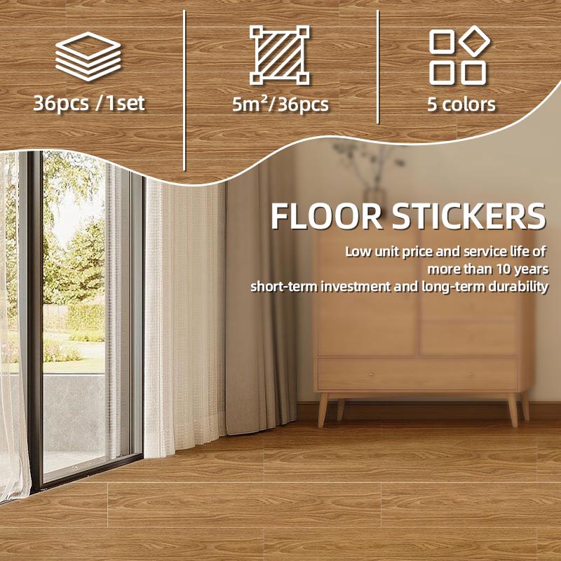 GaaliShop | Selbstklebende PVC-Bodenplatten Holzoptik – dicke & robuste Bodenaufkleber – Renovierung für Wohnzimmer, Schlafzimmer und Küche