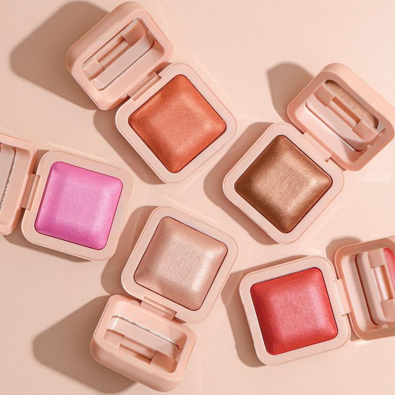 Glow Milk Luminous Powder Blush – Leuchtendes Puder-Rouge mit strahlendem, schimmerndem Finish – The Beauty Crop (Popping Peony, Lavish Glistening, Cheerful, Blinging)