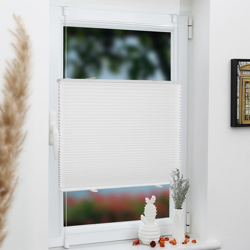 Grandekor Plissee Klemmfix ohne Bohren Plissees lichtdurchlässig Blickdicht Jalousien ohne Bohren Fensterrollo Klemmrollos Sonnenschutz Sichtschutz Faltrollo Rollos für Fenster