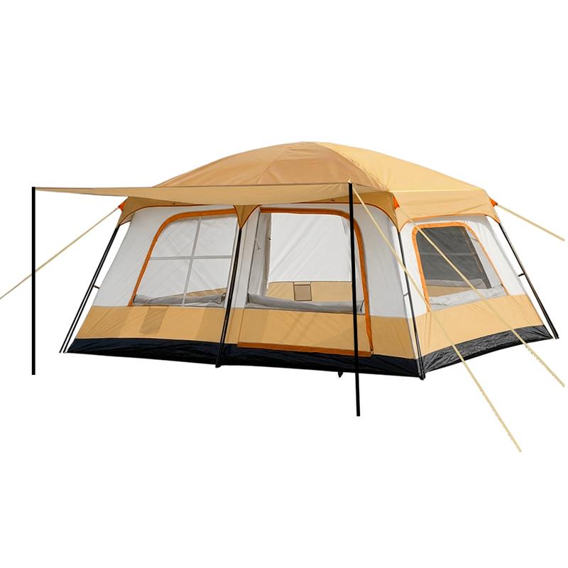 Große Campingzelt für 4–6 Personen, 2 Zimmer, großes Familienzelt, ideal für Strand und Angeln, Familienreise, Outdoor-Wanderausrüstung, wasserdicht und windbeständig