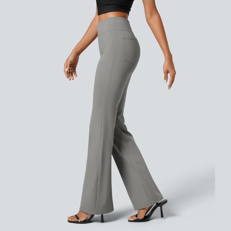 Halara Flex™ Dehnbare Stoffhose mit hohem Bund und Seitentasche hinten
