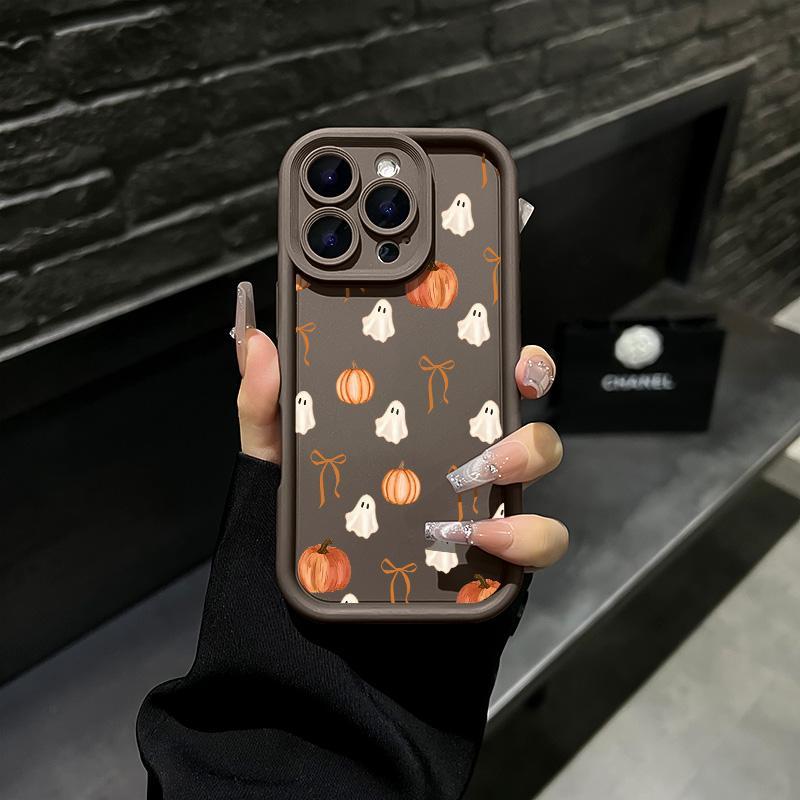 Halloween Handyhülle mit Geister und Kürbismuster Stoßfeste, sturzsichere Schutzhülle für iPhone 17 Air, 16 Pro Max, 15, 14 Plus, 13, 12, 11 Plus, XR, XS & Samsung Galaxy S26 Ultra, S25 Ultra, S24, S23, S22 Mobilzubehör
