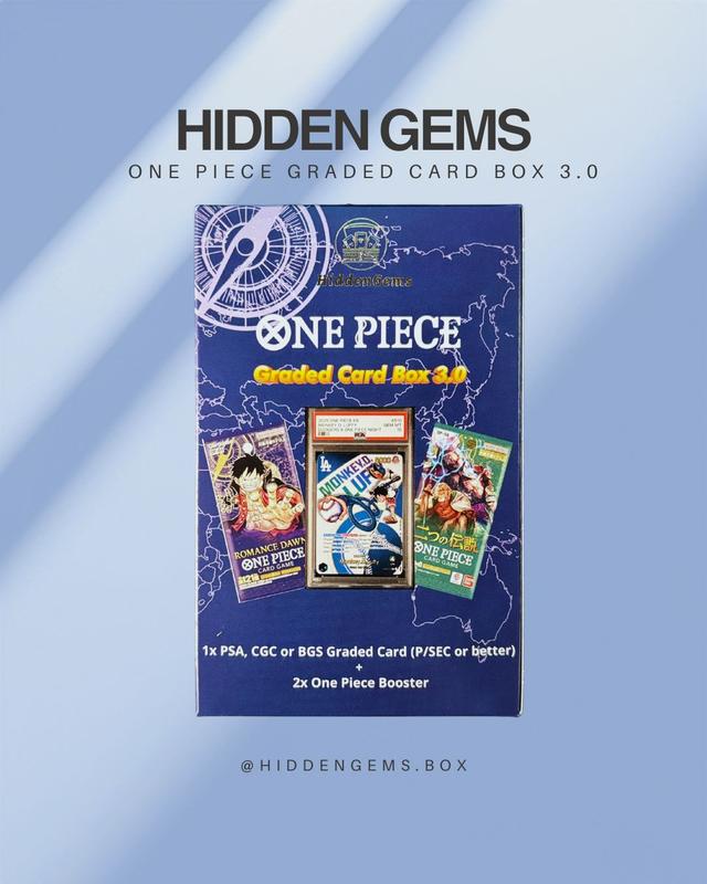 Hidden Gems One Piece Graded Card Box 3.0 (Graded Card + 2x OP Booster) Mystery