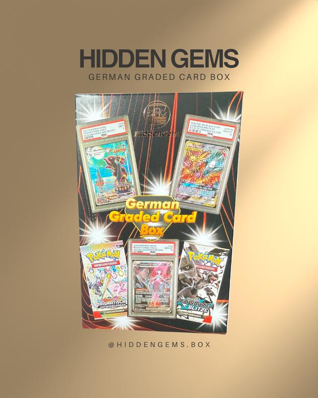 HiddenGems German Graded Card + Booster Box 2.0 - Minimum Grade 8 - Mystery