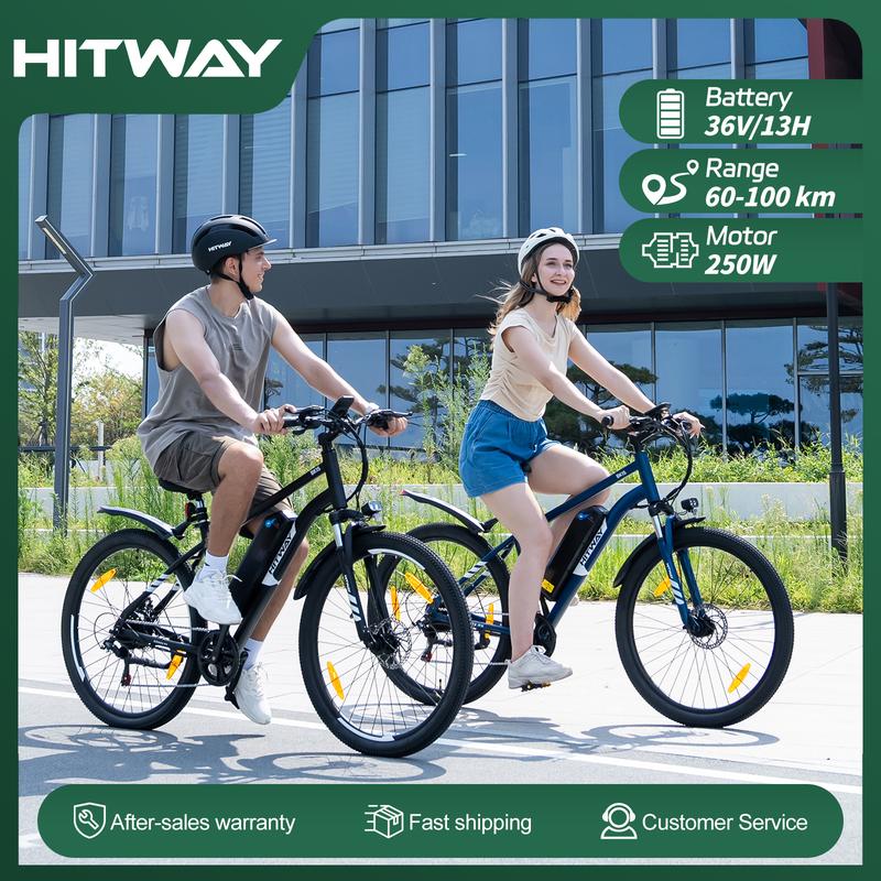 HITWAY E Bike 27,5" Elektrofahrrad E-Mountainbike mit 250W Motor, 36V13AH abnehmbaren akku bis zu 60-100km E-Fahrrad, 7 Gänge Pedelec ebike mit StVZO
