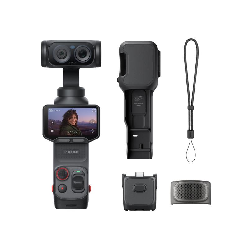 Insta360 Luna Ultra — 8K‑Vlog‑Kamera mit zwei Leica‑Objektiven, 12× Zoom, 1″ Sensor, abnehmbarer 2″ Touchscreen, dreifache KI‑Chips, tragbare Gimbal‑Kamera für Vlog‑Fotografie