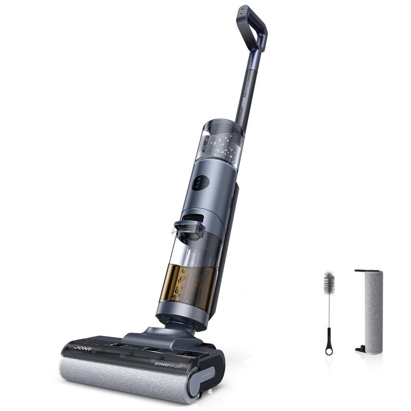 JONR ED12 Pro Akku-Staubsauger, kabelloser Staubsauger, Dreikantenreinigung, hotwasser-Selbstreinigung Heißlufttrocknung, 850 ml Wassertank, Anti-Verwirrungs-Haar für Hartböden, Tierhaare