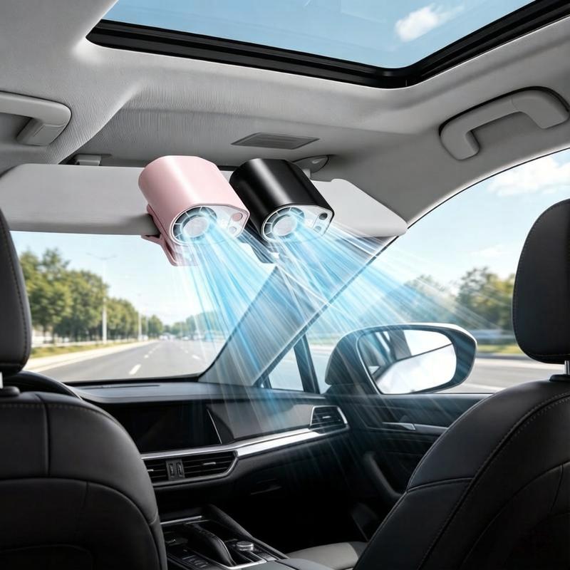 JOYTUTUS 2026 Auto-Clip-Ventilator mit Halbleiterkühlung – 360° drehbar, 100 einstellbare Geschwindigkeitsstufen, LED-Display, per USB aufladbar, breite Klemme, Kühlleistung von 16 °C, 20 Stunden Akku-Laufzeit (3000 mAh), persönlicher Sommer-Ventilator fü