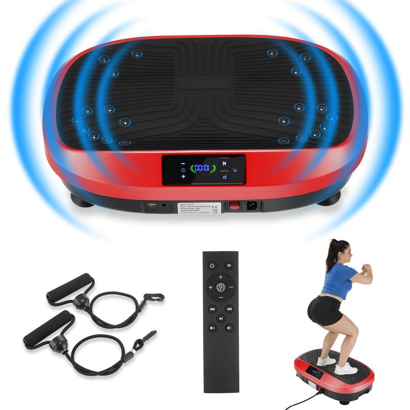 KeHot Trainingsgerät Vibrationsplattform zur Figurformung, Lymphdrainage Gerät, Vibrationsplattform für das ganze Körpertraining, für Gesundheit und Fitness. Leistung von 200 W, mit Fernbedienung und Widerstandsband.