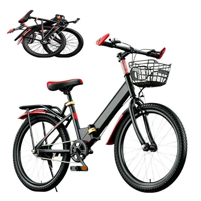Klapprad 24 Zoll Faltrad mit Verstellbarem Lenker & Sattel, Leichtes Fahrrad aus Carbonstahl High-Carbon Steel Rahmen, Kompaktes Cityrad im Karton Produkt.