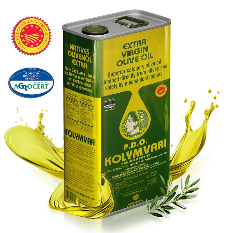 Kolymvari P.D.O. Premium Olivenöl – 5 Liter Kanister – Extra Nativ aus Kreta | 100% Koroneiki Oliven | Kaltextraktion & Handernte | Nährstoffreich und naturrein | Höchste Qualität mit niedrigem Säuregehalt für Gesundheit und Geschmack