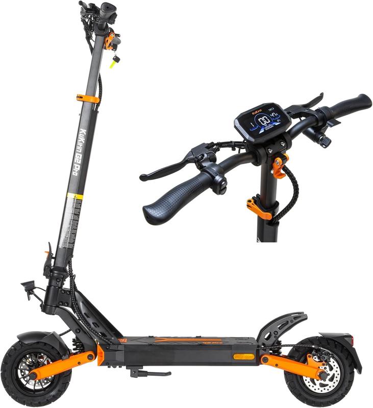 KuKirin E Scooter mit Straßenzulassung ABE, E-Scooter klappbar für Erwachsene und Pendler, 9 Zoll Vakuumreifen, bis 65 km Reichweite, IP54, Federung, LCD Display, Elektroscooter bis 120 kg, G2 P