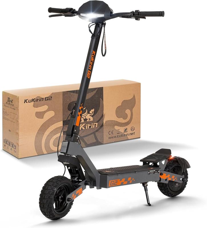 Kukirin G2 – Elektroroller für Erwachsene, Elektroroller, leistungsstarke Geländeelektroroller, maximale Leistung von 500 W, 20 km/h, Akku 15 Ah, Reichweite 60 km, 10‑Zoll‑Räder, doppeltes Federungssystem