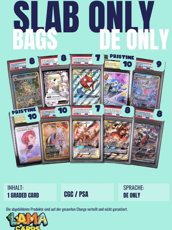 Lamacards Pokemon SLAB BAGS DE ONLY Überraschungsartikel