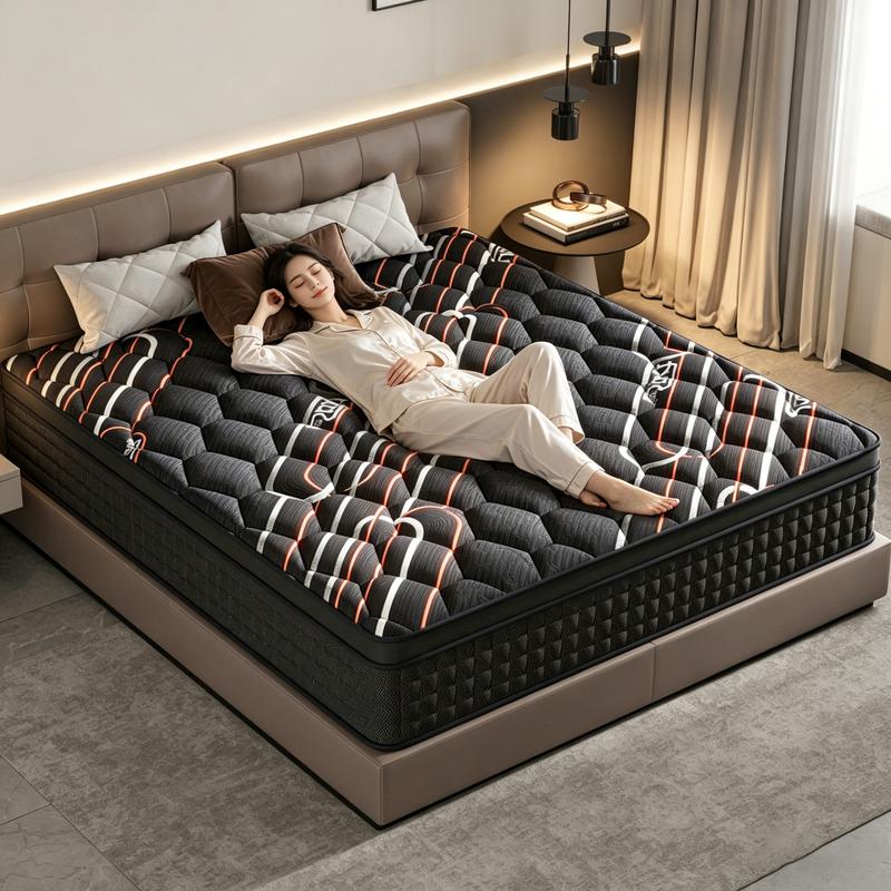 Luxus Hybridmatratze, 25 cm, King Size, Federkern, viskoelastischer Schaum, orthopädisch, kompressionsfest und antibakteriell, hypoallergen – für Zuhause und Hotel