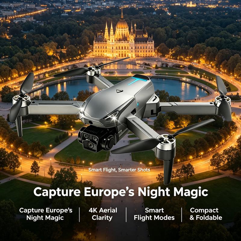 M8 Pro 2026 Faltbare GPS-Drohne mit 4K UHD EIS-Kamera, 5G FPV-Übertragung, intelligenter Hinderniserkennung, automatischer Rückkehr, 360°-Flip und 2 Akkus – Einfach zu steuernde Drohne für Anfänger und Erwachsene